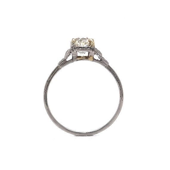 Art Deco Step Diamond Engagement Ring in Platinum - image 4