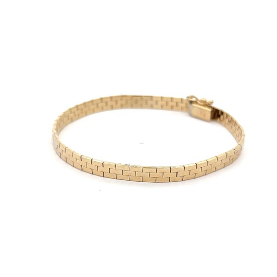 Flat Link Bracelet in 14k Yellow Gold - image 2