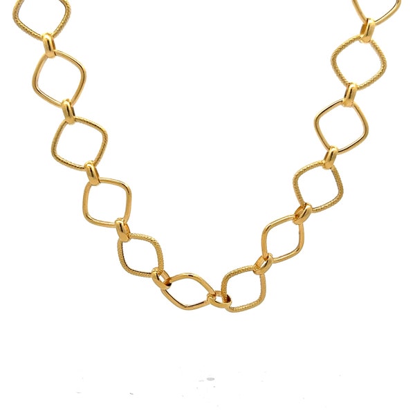 Minimalist Choker Chain Necklace in 14k Yellow Gold