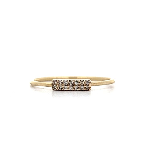 Diamond Stackable Pave Ring in Yellow Gold - image 1
