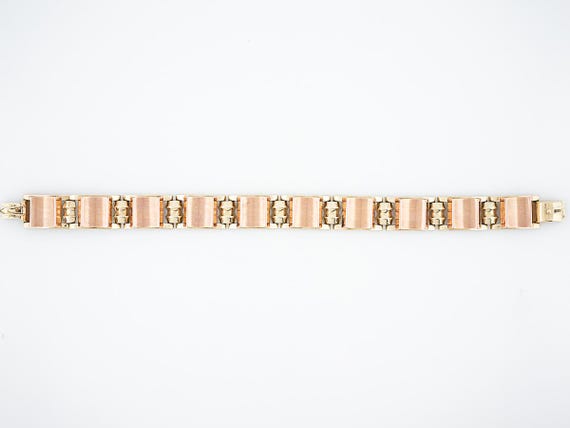 Retro Bracelet in 14k Rose & Yellow Gold - image 6