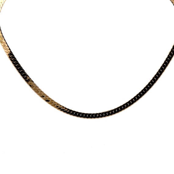 30 Inch Herringbone Collar Necklace in 14k Yellow… - image 4