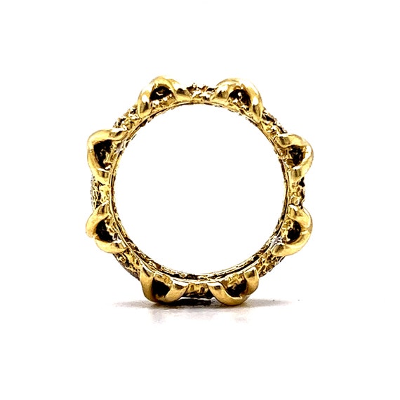 X Patterned Diamond Cocktail Ring in 14k Yellow G… - image 5