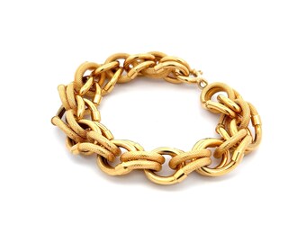 【特別セール品】 Link Vintage Bracelet Jewelry Century Mid Gold Yellow 18K • 小物