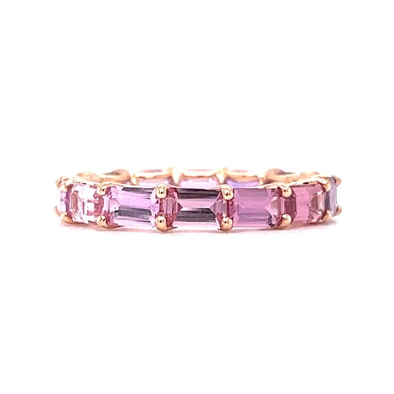 Pink & Purple Sapphire Eternity Band in 14k Rose … - image 2
