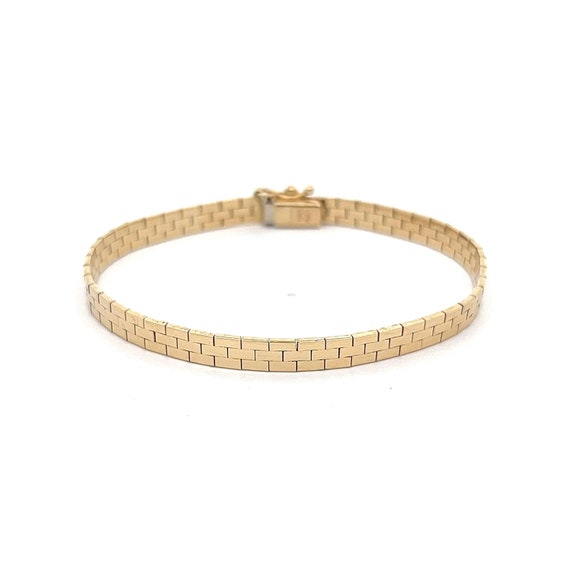 Flat Link Bracelet in 14k Yellow Gold - image 1