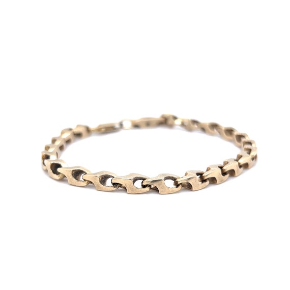 Men's Geometric Link Bracelet in 14k Yellow Gold - image 1