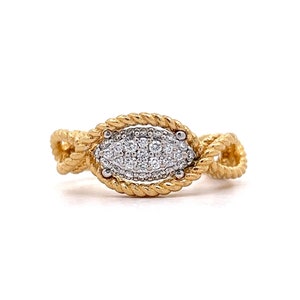 Roberto Coin Diamond Ring in 18k Yellow & White Gold