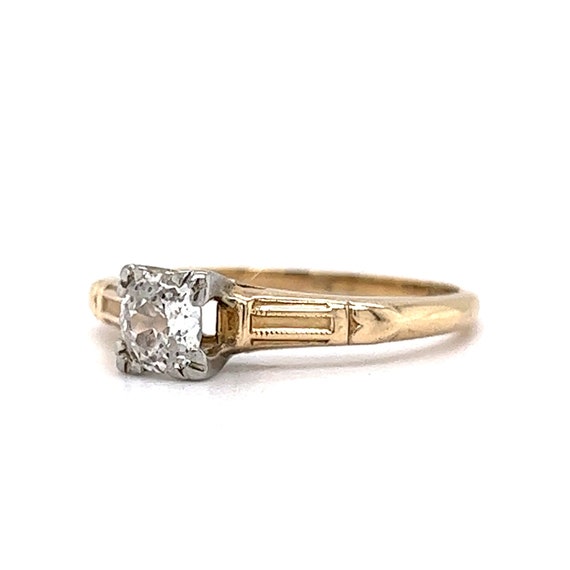 1/4 Carat Retro Solitaire Diamond Engagement Ring… - image 3