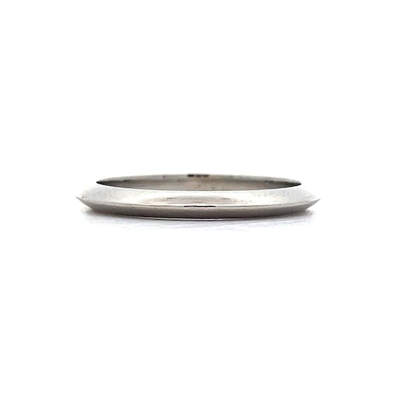 Vintage Tiffany & Co Knife Edge Wedding Band in Platinum