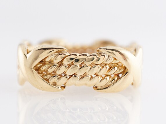 Tiffany Schlumberger X Ring in 18K 