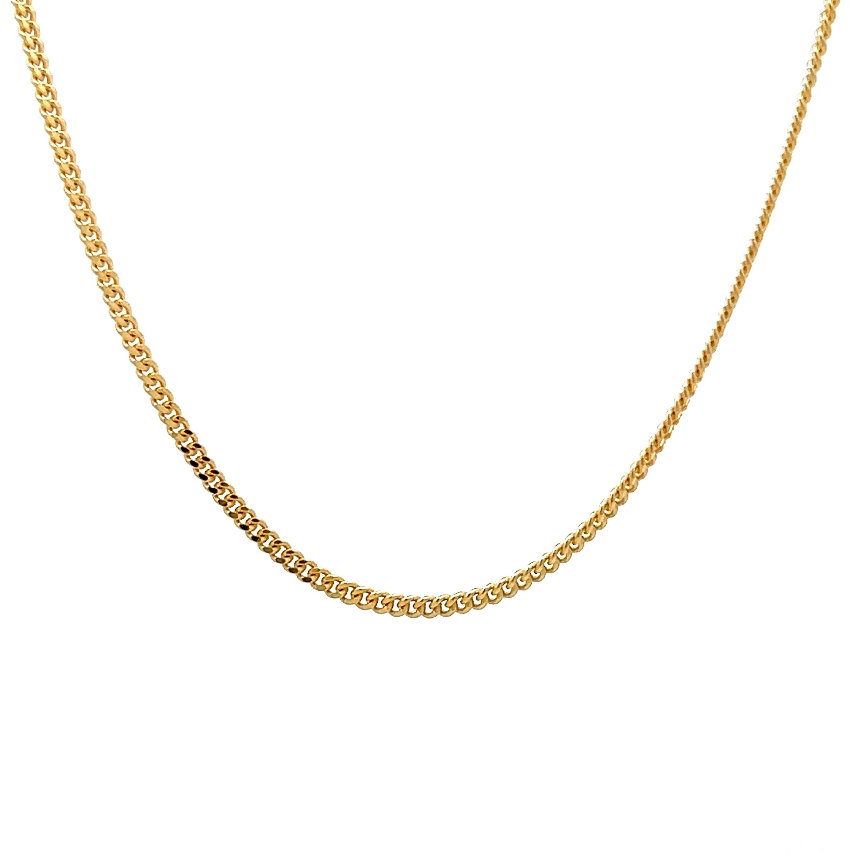18 Inch Cable Chain Necklace in 14k Yellow Gold - Etsy
