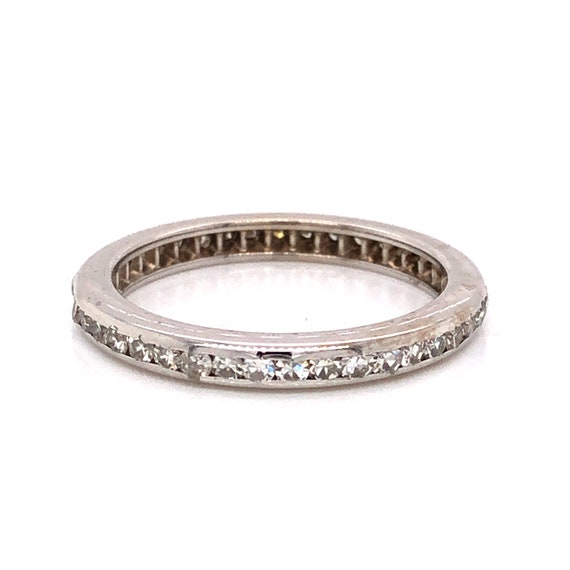 Channel Set Diamond Eternity Band in Platinum - image 2