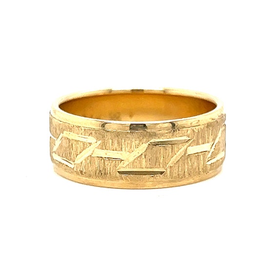 Engraved Textured Stacking Ring or Wedding Band i… - image 4