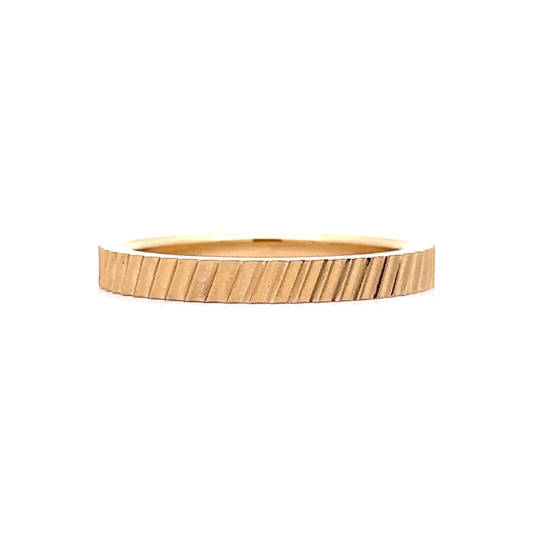 Textured Wedding Band in 14k Yellow Gold - Etsy