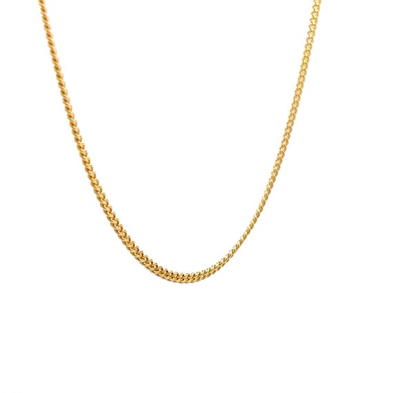 18 Inch Cable Chain Necklace in 14k Yellow Gold - Etsy