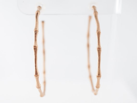 rose gold bamboo earrings