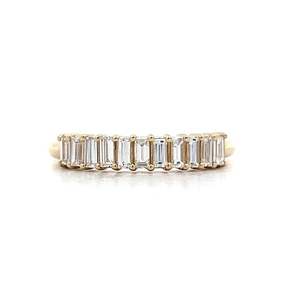 2/3 Carat Baguette Diamond Stacking Band in Yellow