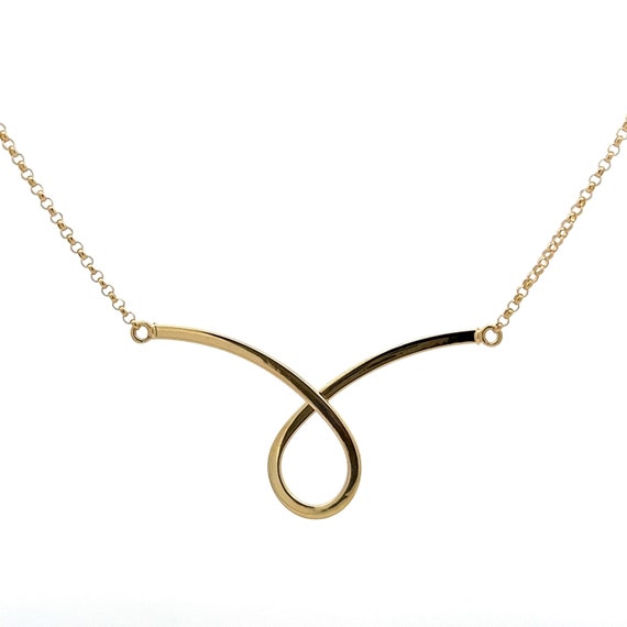 Loop Pendant Necklace in 14k Yellow Gold - image 1
