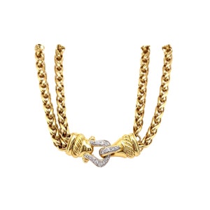 David Yurman diamanten halsketting in 18k geel goud