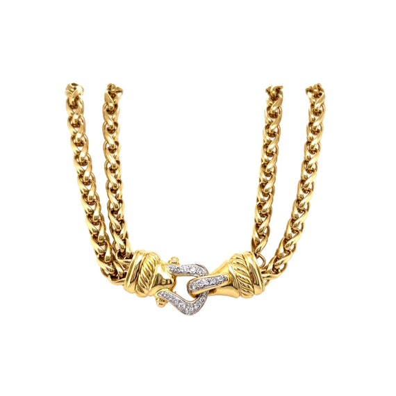 David Yurman Diamond Necklace in 18k Yellow Gold - Main Image
