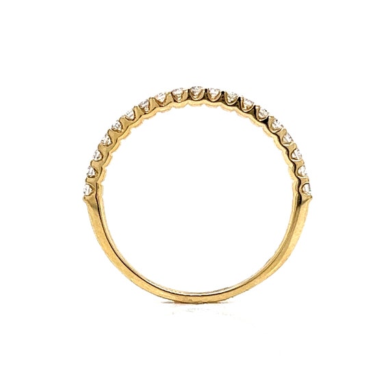 Thin Diamond Wedding Band in 14k Yellow Gold - image 5