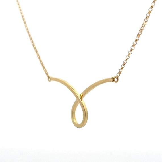 Loop Pendant Necklace in 14k Yellow Gold - image 5
