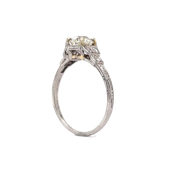 Art Deco Step Diamond Engagement Ring in Platinum - image 5