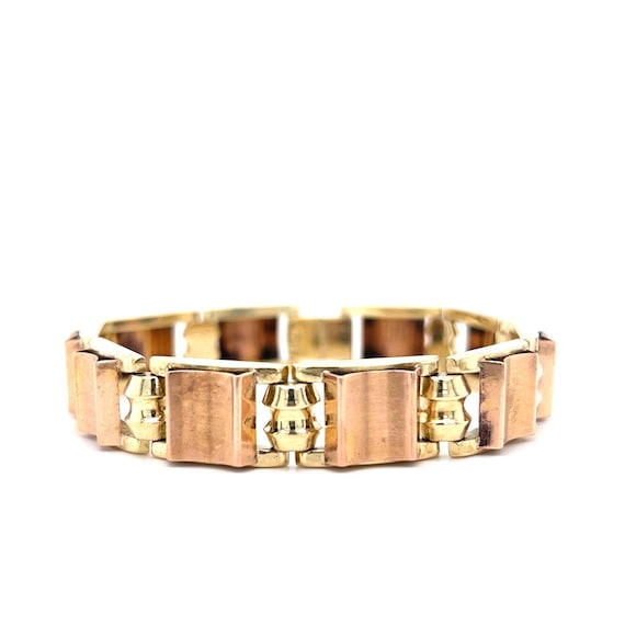 Retro Bracelet in 14k Rose & Yellow Gold - image 1