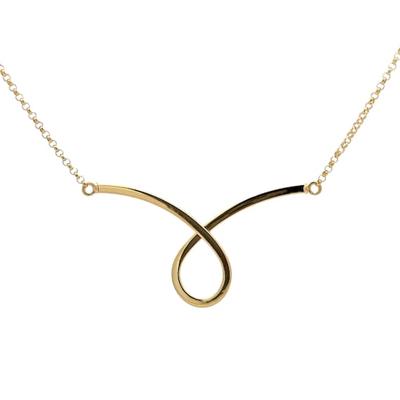 Loop Pendant Necklace in 14k Yellow Gold - image 2