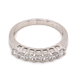 Aliança de casamento de diamante em ouro branco 14k