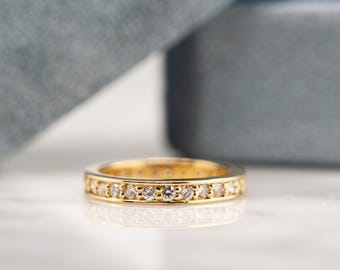 Round Brilliant Diamond Eternity Band in 14k Yellow Gold