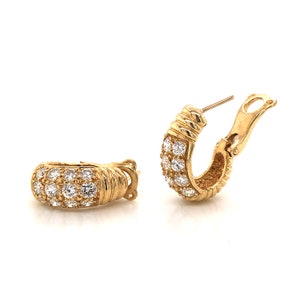 1.50 Round Brilliant Cut Diamond Earrings in 18k Yellow Gold zdjęcie 7