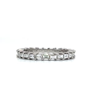 1.08 Baguette Diamond Eternity Wedding Band in White Gold