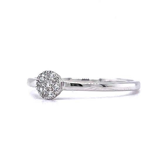 Diamond Pave Stacking Ring in 14k White Gold - image 2