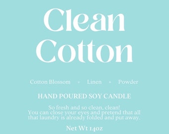 Soy Candle - Clean Cotton Candle