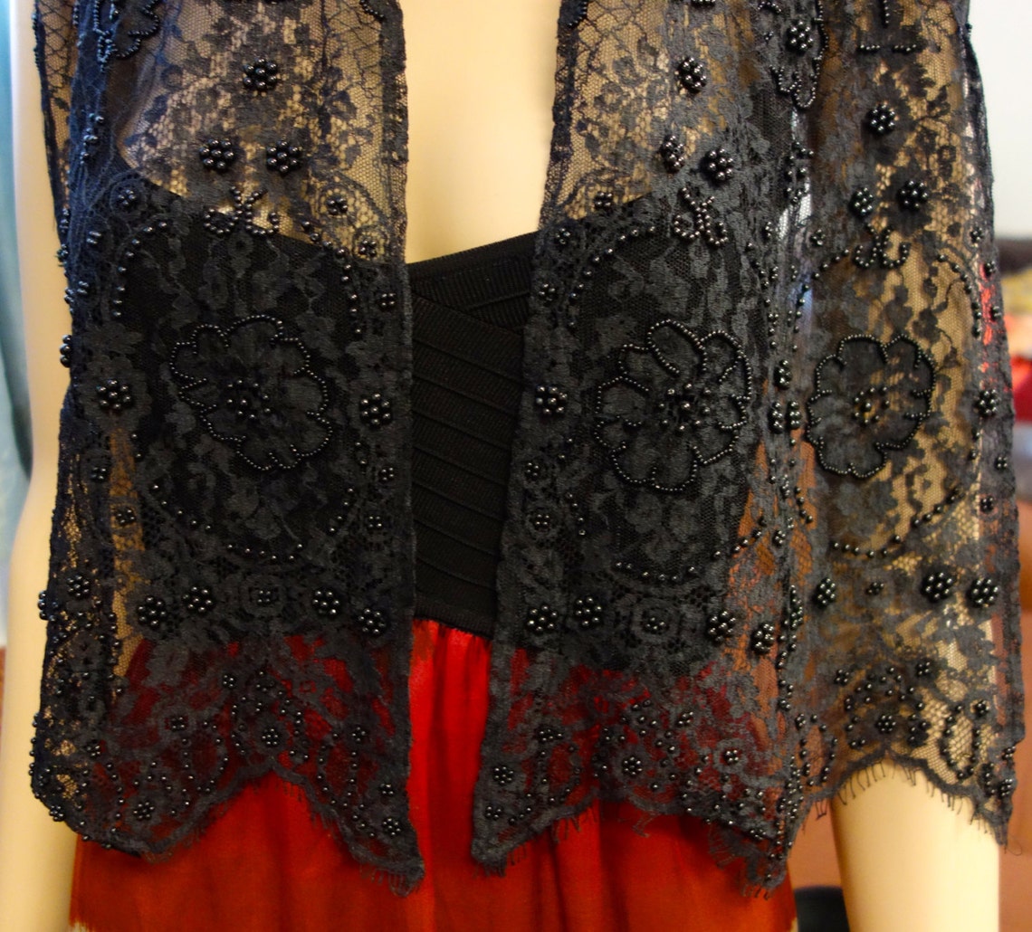 beaded evening shawl