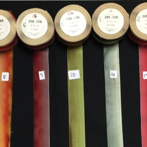 Vintage French Ombre Rayon Ribbon. 1 1/2 Inch Wide. Made in France.,Bow Embellishment, French Ribbons, Rayon Ombre Ribbon,