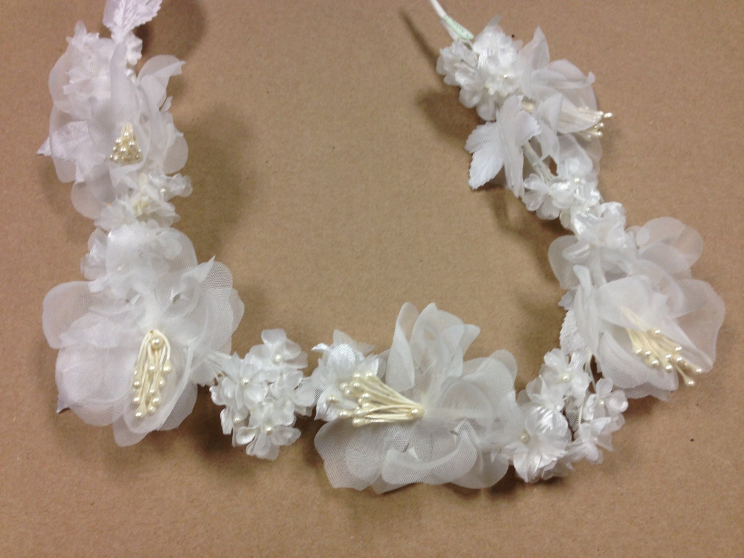 Vintage Floral Silk Rosebud Wreath Crown Bridal Headpiece Handmade Rosebud Headpiece - Etsy main image 3