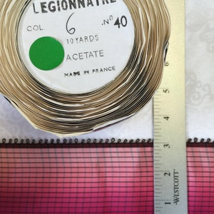 Plaid Taffeta Ribbon,Vintage French Ribbon,Made in France ,Sold by 10 yards Spool, Millinery Ribbon Trim.