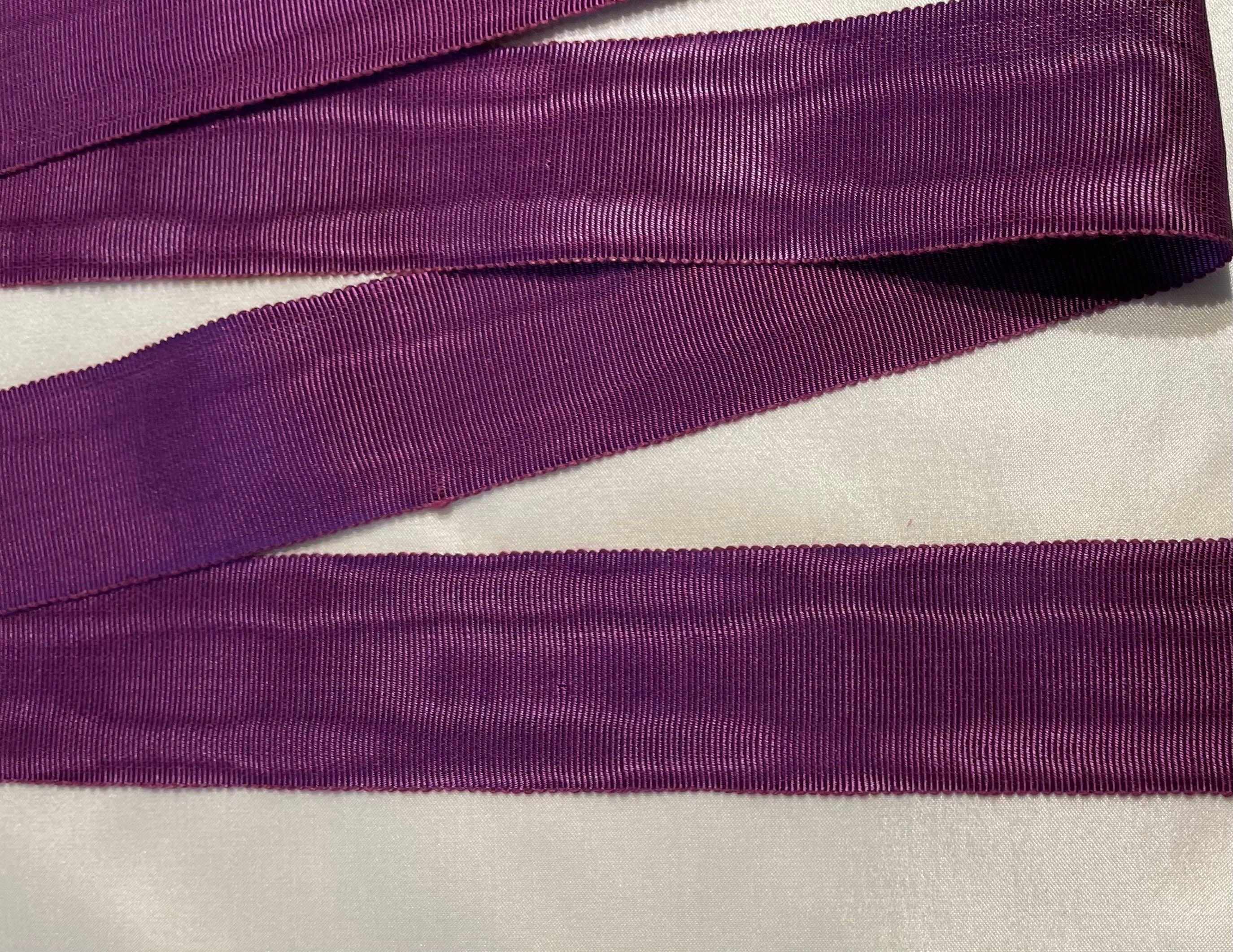 Antique Moire Gros Grain Ribbon. Petersham, Hatband, Millinery, Belting ...