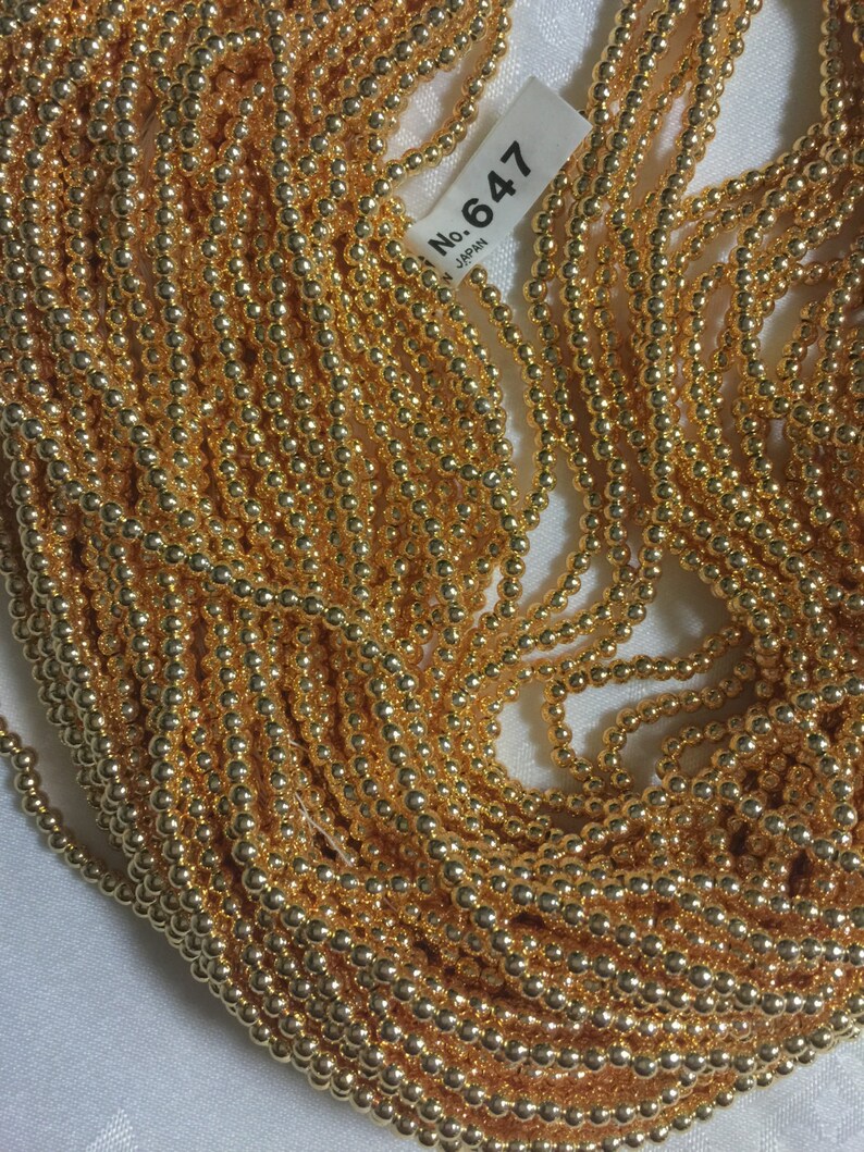 2000 Golden Tone Metallic Acrylic Beads - 3mm Smooth Round Spacer Beads For Jewelry Making