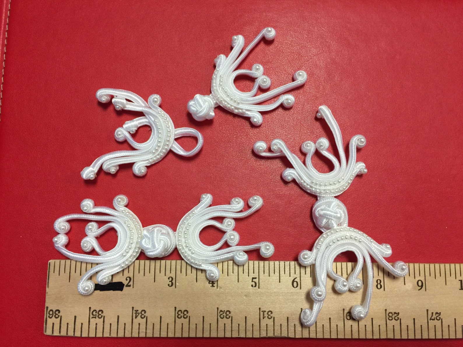 2 Pairs of White Pearl Frog Closure. Sewingfrog closure Etsy