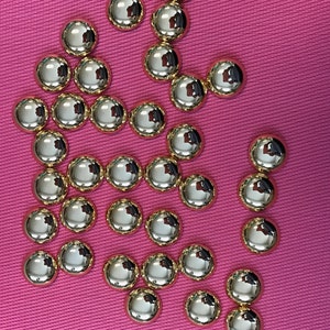 12 PCS Vintage Cabochons. Vintage Cabochons Gold.Gold Cabochon, Round Cabochons.