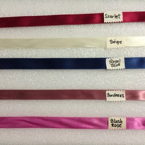Vintage Ribbons.10 Yards of Double Faced Satin Ribbons, 7/8” Wide, Made in Taiwan. image 3