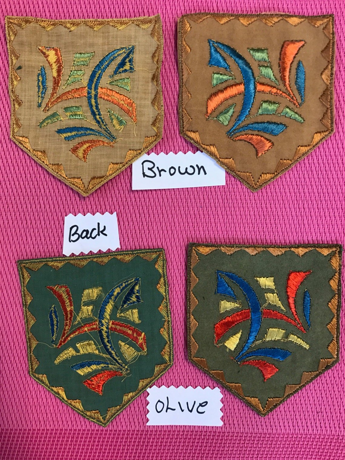 Vintage Pocket Patches. Vintage Embroidered Patch Made in Switzerland ...