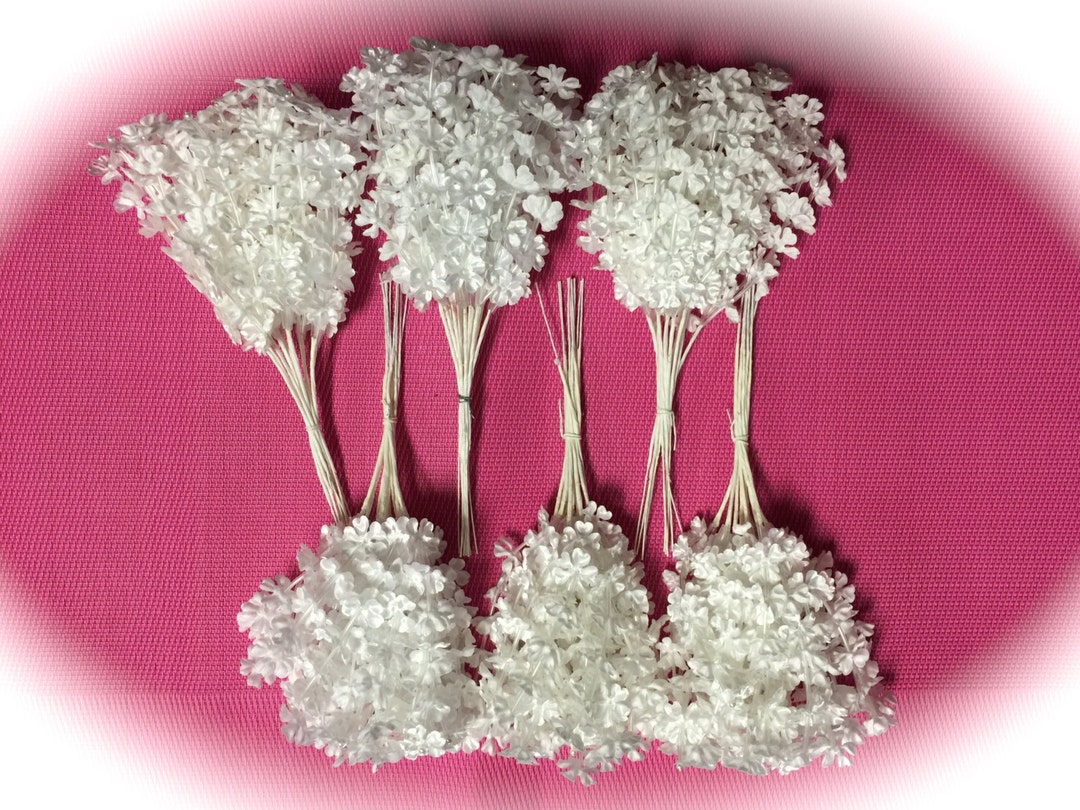 12 Bunch of White Flowers White Wedding Flowers Wedding Bouquet Flowers