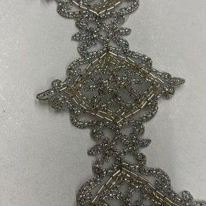 17 inch lange rand met kristallen kralen. Motief, sieraden, hoofdband, flexibel, versieringen.