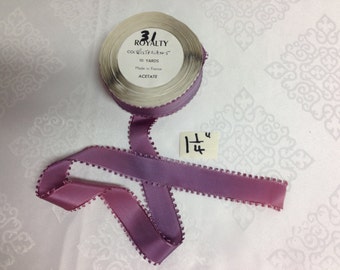 1 1/4” Wide, Made in France. French Vintage Ombre Picot Edge Ribbon Collection. Sold by the yard.