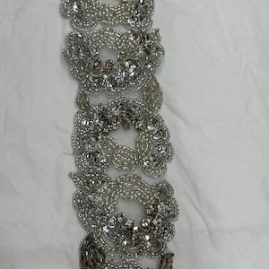17 Zoll lange Perlen Pailletten-Kristallzier. Motiv, Schmuck, Haarreif, flexibel, Borte.